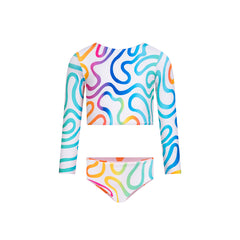 RAINBOW STARS LONG-SLEEVE BIKINI