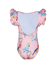 COCKATOO IN PINK ONE-PIECE SWIMSUI