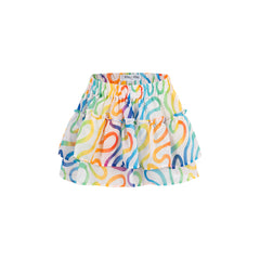 RAINBOW STARS RUFFLE SKIRT