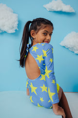 NEON  STARS LONG-SLEEVE ONE PIECE